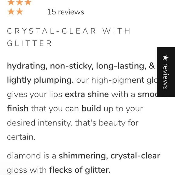 Beauty for certain diamond high pigment lip gloss NWT sealed - Picture 8 of 8